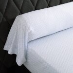 Taie de traversin satin bleu clair 43x210 cm