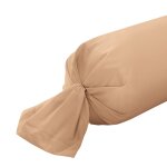 Taie de traversin satin bronze 43x210 cm