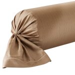 Taie de traversin satin marron 43x210 cm Taie de traversin satin marron 43x210 cm