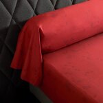 Taie de traversin satin rouge 43x210 cm