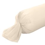 Taie de traversin satin sable 43x210 cm