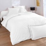Taie volant en coton blanc 63x63cm Taie volant en coton blanc 63x63cm