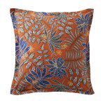 Taie volant en coton multicolore 63x63cm Taie volant en coton multicolore 63x63cm