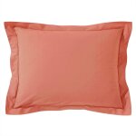 Taie volant en coton orange poterie 50x70cm