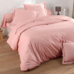Taie volant en coton rose thé 63x63cm Taie volant en coton rose thé 63x63cm
