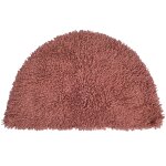 Tapis 1 / 2 lune en coton rose terracotta 55x85cm Tapis 1 / 2 lune en coton rose terracotta 55x85cm