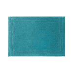 Tapis de bain en coton bleu 50 x 70 cm