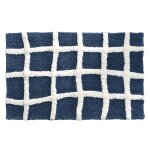 Tapis de bain en coton bleu marine 50x80cm Tapis de bain en coton bleu marine 50x80cm