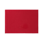 Tapis de bain en coton rouge 50 x 70 cm