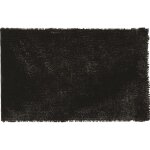 Tapis de bain déco fil doré en polyester noir 50x80cm Tapis de bain déco fil doré en polyester noir 50x80cm