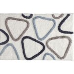 Tapis de bain déco géométrique coton tufté 50x80cm Tapis de bain déco géométrique coton tufté 50x80cm
