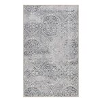 Tapis de bain motif paisley gris vintage 70x120
