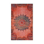 Tapis de bain multicolore motif oriental vintage imprimé 70x120 Tapis de bain multicolore motif oriental vintage imprimé 70x120