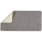 Tapis de bain uni en polyester gris 60x120cm Tapis de bain uni en polyester gris 60x120cm