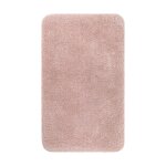 Tapis de bain uni en polyester rose poudr 70x120