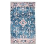 Tapis de bain vintage imprimé à la machine turquoise 70x120 cm Tapis de bain vintage imprimé à la machine turquoise 70x120 cm