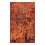 Tapis de bain vintage tons orang 70x120