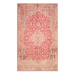 Tapis de bain vintage tons de rouge 70x120