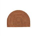 Tapis beige en cuir h55x75x1, 5cm Tapis beige en cuir h55x75x1, 5cm