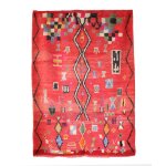 Tapis berbre marocain pure laine rouge 207 x 304