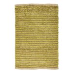 Tapis bi - texture beige et anis 60x90