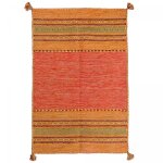 Tapis chambre, kilim tissé main en coton, ethnique, orange 120x170 Tapis chambre, kilim tissé main en coton, ethnique, orange 120x170