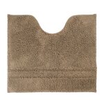 Tapis contour wc en coton beige sable 50x45cm Tapis contour wc en coton beige sable 50x45cm