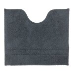 Tapis contour wc en coton gris anthracite 50x45cm