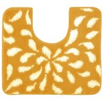 Tapis contour wc en polyester 1800 g / m² jaune 50x45cm Tapis contour wc en polyester 1800 g / m² jaune 50x45cm
