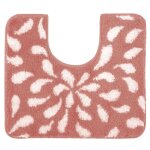 Tapis contour wc en polyester 1800 g / m² rose 50x45cm Tapis contour wc en polyester 1800 g / m² rose 50x45cm