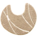Tapis contour wc en polyester 2250 g / m beige 50x45cm