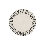 Tapis coton motif alphabet beige d150cm Tapis coton motif alphabet beige d150cm