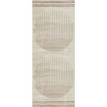 Tapis de couloir scandinave moderne brun / ivoire 80x220 Tapis de couloir scandinave moderne brun / ivoire 80x220