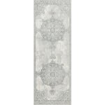 Tapis de couloir vintage oriental gris / ivoire 80x220