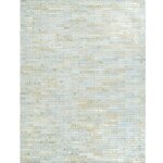 Tapis en cuir recycl naturel dor patchwork 190x290