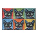 Tapis déco caoutchouc & nylon multicolore 50x75 cm Tapis déco caoutchouc & nylon multicolore 50x75 cm
