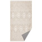 Tapis dcoratif 80 x 150 cm antidrapant lavable en machine beige