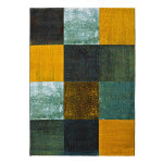 Tapis descente de lit blau / vert / jaune 60x120 cm Tapis descente de lit blau / vert / jaune 60x120 cm