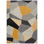 Tapis descente de lit gris / moutarde 60x120 cm Tapis descente de lit gris / moutarde 60x120 cm