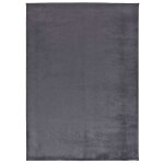 Tapis descente de lit lavable anthracite antidrapant 60x100 cm