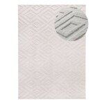 Tapis descente de lit lavable blanc antidrapant 60x110 cm