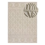 Tapis descente de lit lavable cr�me 60x90 cm