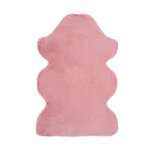 Tapis descente de lit lavable shaggy rose antidérapant 60x90 cm Tapis descente de lit lavable shaggy rose antidérapant 60x90 cm