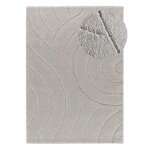 Tapis descente de lit shaggy gris 60x120 cm