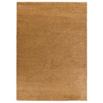 Tapis descente de lit shaggy marron 60x120 cm