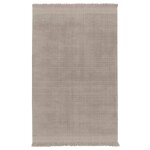 Tapis design doux en laine et coton fait main gris 120 x 170 Tapis design doux en laine et coton fait main gris 120 x 170