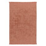 Tapis design doux en laine et coton fait main terracotta 120 x 170 Tapis design doux en laine et coton fait main terracotta 120 x 170