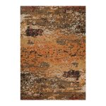 Tapis design pure laine et viscose tons de brique à relief 110x170 Tapis design pure laine et viscose tons de brique à relief 110x170