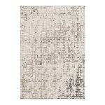 Tapis design tissage gobelins en fibres recycles gris 120 x 170
