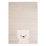 Tapis enfant 120 x 170cm beige petit ourson